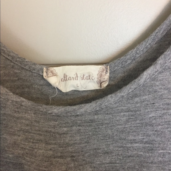 Heather Gray & Lace Cotton Top - Picture 4 of 5